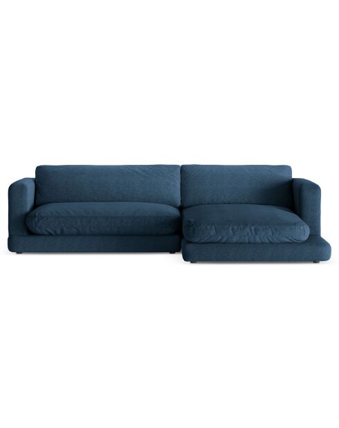 Canapé d'angle droit Daphne 4 Places Bleu Marine - 270x170x86 cm