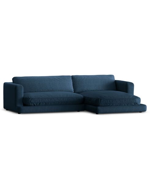 Canapé d'angle droit Daphne 4 Places Bleu Marine - 270x170x86 cm