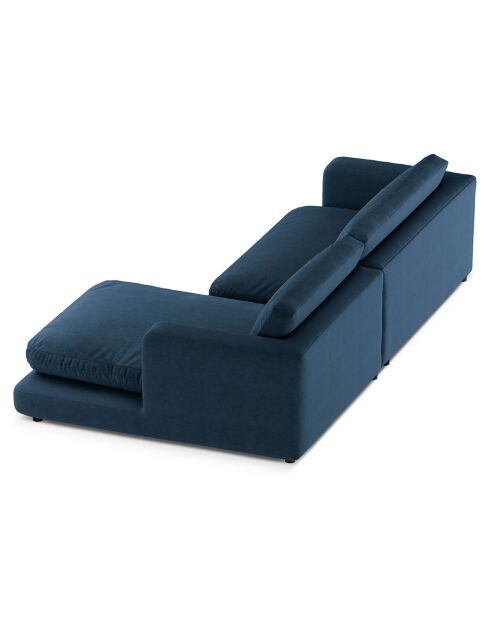 Canapé d'angle droit Daphne 4 Places Bleu Marine - 270x170x86 cm
