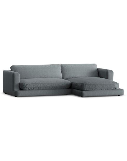 Canapé d'angle droit Daphne 4 Places Gris Foncé - 270x170x86 cm