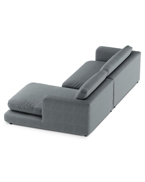 Canapé d'angle droit Daphne 4 Places Gris Foncé - 270x170x86 cm