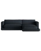 Canapé d'angle droit Daphne 4 Places Noir - 270x170x86 cm