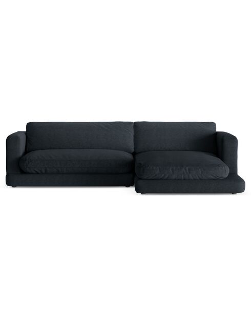 Canapé d'angle droit Daphne 4 Places Noir - 270x170x86 cm