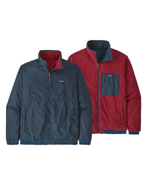 Veste Microdini Réversible Recyclée bleu/rouge