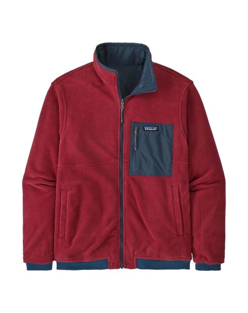 Veste Microdini Réversible Recyclée bleu/rouge