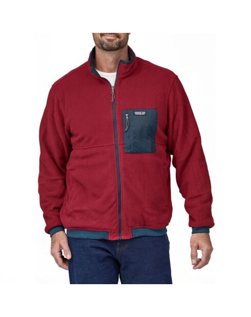 Giacca riciclata reversibile Microdini blu/rossa