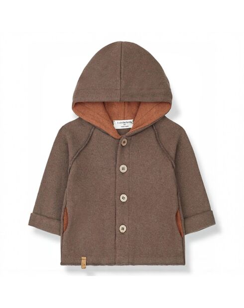 Veste à Capuche Matière Recyclée Oliver marron