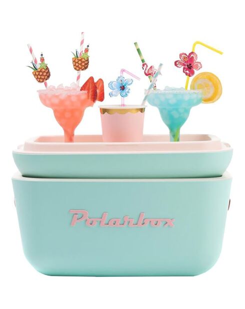 Kühltasche himmelblau/babyrosa 12L Kühler