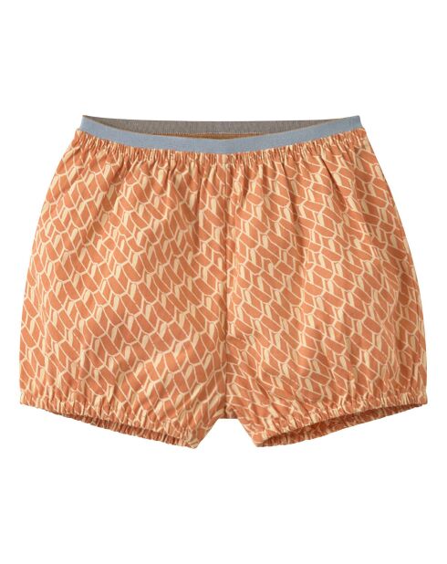Short en Popeline de Coton Oleander abricot