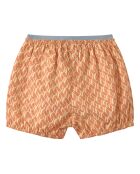 Short en Popeline de Coton Oleander abricot
