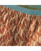 Short en Popeline de Coton Oleander abricot