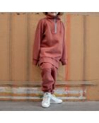 Jogger en Coton Bio Ottie vieux rose