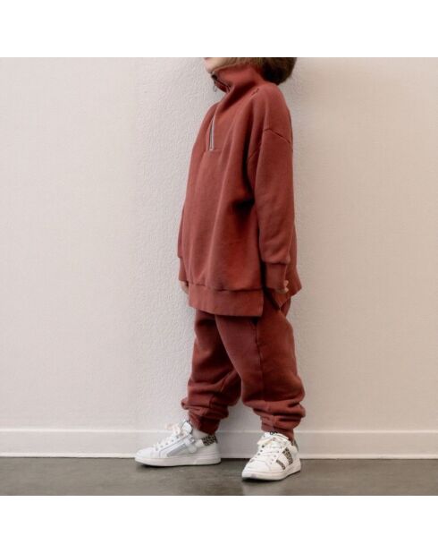 Jogger en Coton Bio Ottie vieux rose