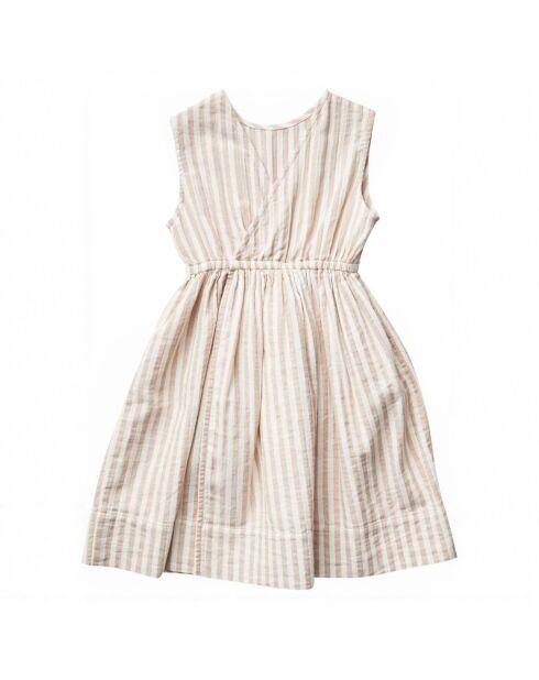 Robe Gaze de Coton Bio Rayée Orla écrue