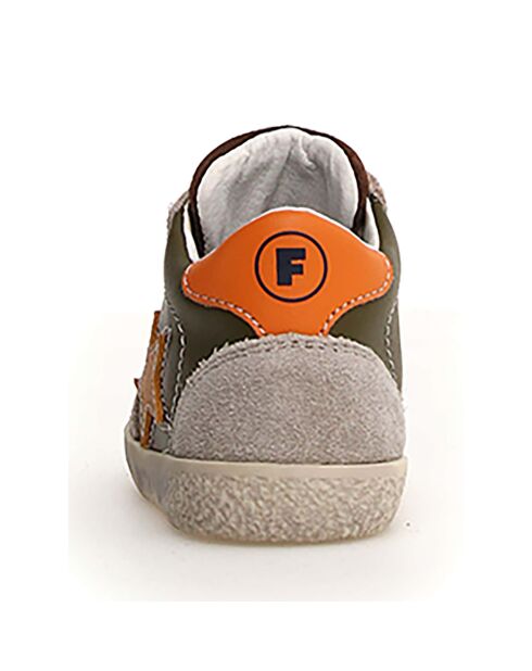 Taupe Alnoite leren sneakers