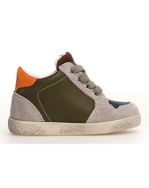 Taupe Alnoite leren sneakers