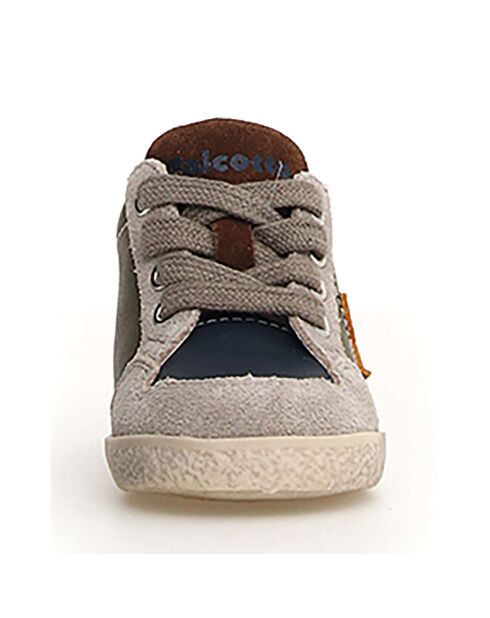 Taupe Alnoite leren sneakers