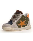 Taupe Alnoite leren sneakers