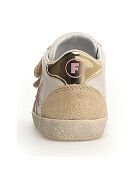 Baskets en Cuir Alnoite platine/lait/rose