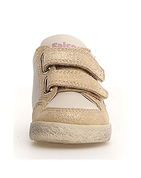 Baskets en Cuir Alnoite platine/lait/rose