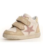 Baskets en Cuir Alnoite platine/lait/rose