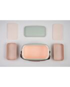 Koeltas 6L koelbox + 2 lunchbox matcha goud