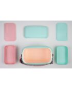 Coolerbag 6L koeltas + 2 pastelgroene lunchboxen