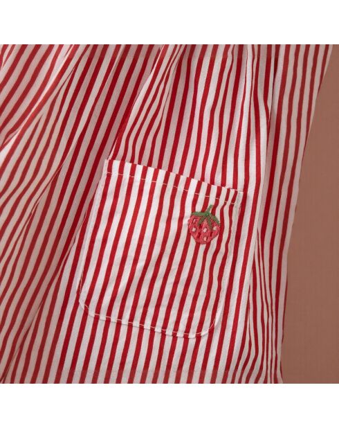 Robe Rayée Peppermint rouge/blanc