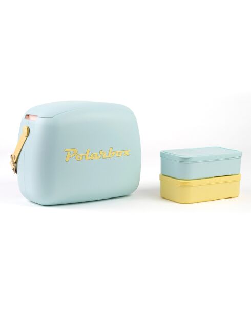 Coolerbag 6L cooler + 2 lunchbox hemelsblauw