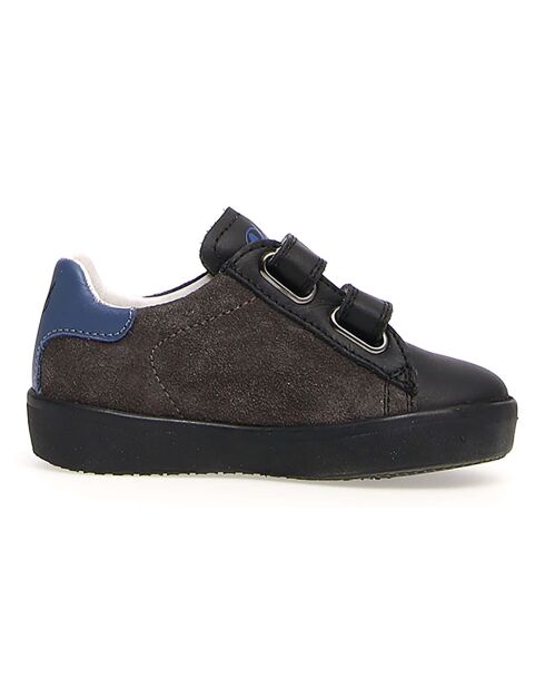 Sneakers Annie aus Leder in Schwarz/Azurblau