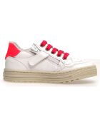 Baskets en Cuir Ariton blanc/fuchsia fluo