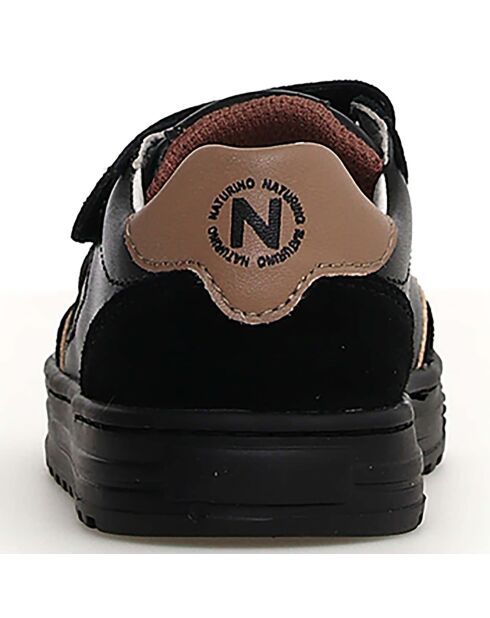 Sneakers Ariton aus Leder in Schwarz/Taupe