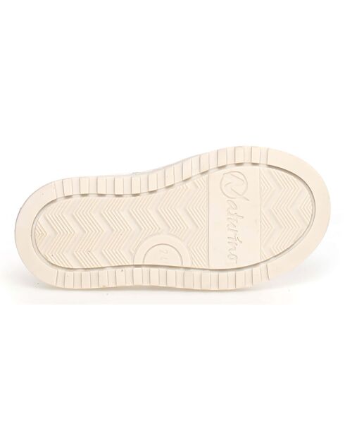 Baskets en Cuir Ariton blanc/nude