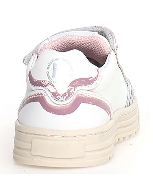 Baskets en Cuir Ariton blanc/nude