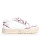 Baskets en Cuir Ariton blanc/nude