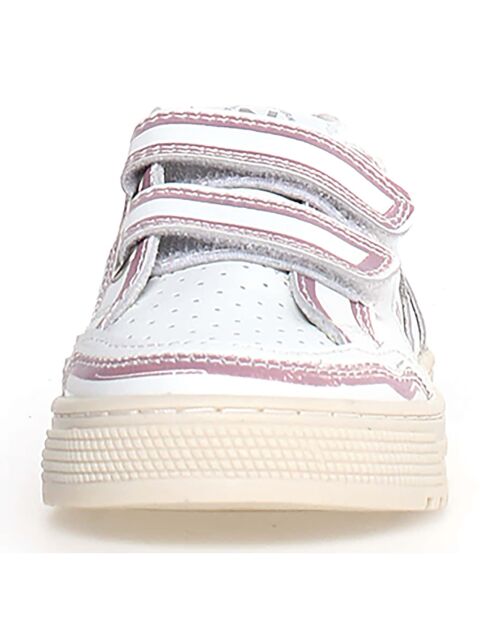 Baskets en Cuir Ariton blanc/nude