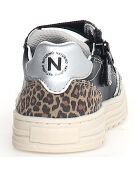 Baskets en Cuir Ariton animalier/noir/argenté