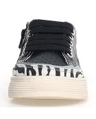 Baskets en Cuir Ariton animalier/noir/argenté