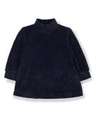 Robe en velours Rudra bleu marine
