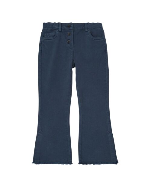 Pantalon Large Velours Côtelé bleu marine