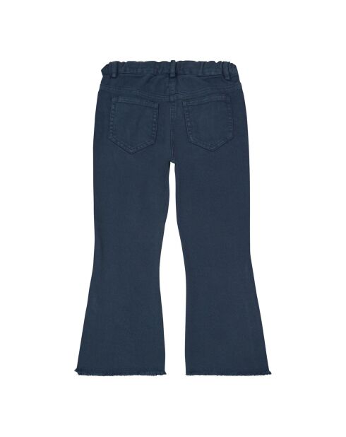 Pantalon Large Velours Côtelé bleu marine