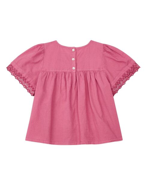 Blouse Broderies rose