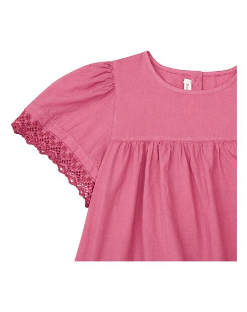 Blouse Broderies rose