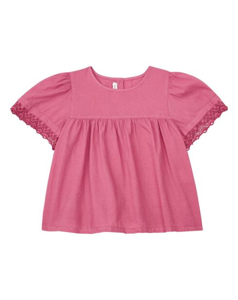 Blouse Broderies rose