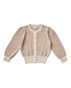 Cardigan à Carreaux Rose bois de rose