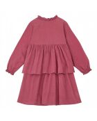 Robe Velours Milleraies rouge framboise