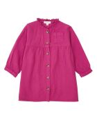Robe Gaze de Coton Romane rose fuschia