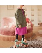 Robe Gaze de Coton Romane rose fuschia