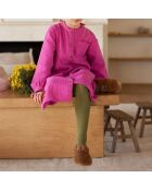 Robe Gaze de Coton Romane rose fuschia