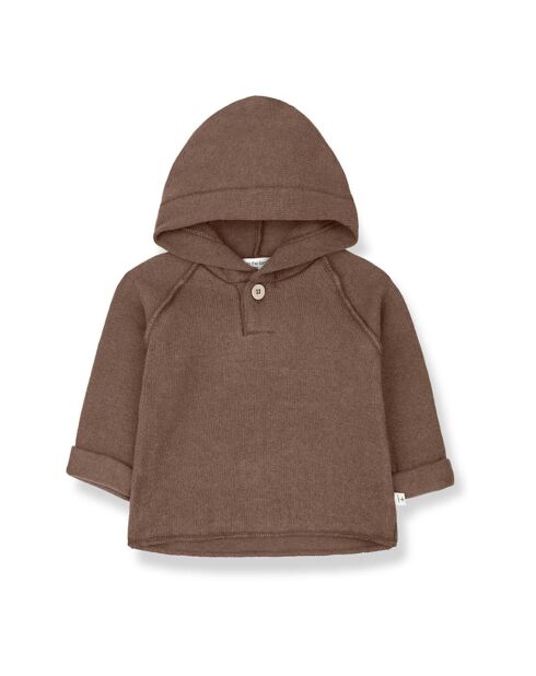 Sweat à Capuche Matière Recyclée Romeo marron